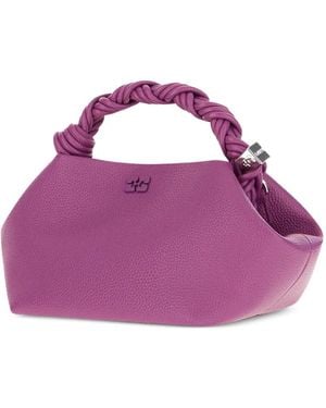 Ganni Bou Braided Tote Bag - Purple