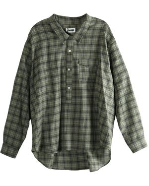 Magliano Checked Chest-Pocket Shirt - Grey
