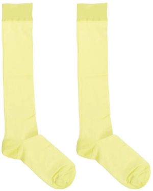 Issey Miyake Calcetines Altos Transparentes - Amarillo