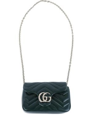 Gucci Mini Gg Marmont Chain-Strap Cross Body Bag - White