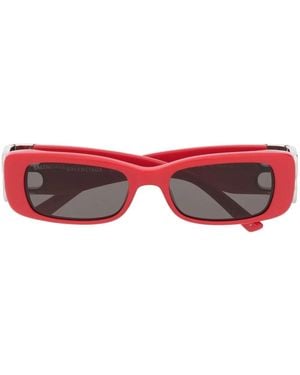 Balenciaga Occhiali Da Sole Dynasty Squadrati - Rosso
