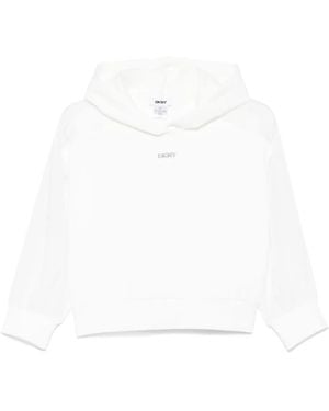 DKNY Felpa Crop Con Applicazione - Bianco