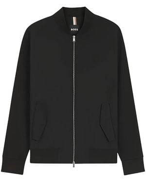 BOSS Zip-Up Bomber Jacket - Black