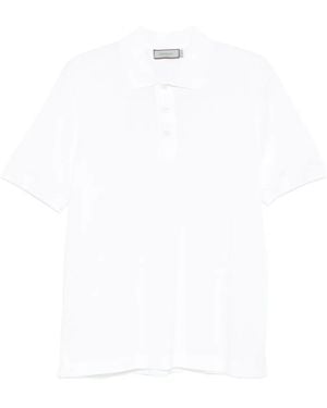 Canali Poloshirt Met Korte Mouwen - Wit