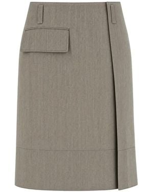 Marni Flap-Pocket Midi Skirt - Grey