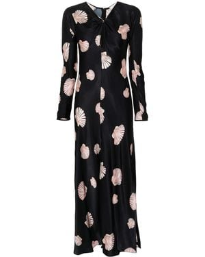 Forte Forte Twisted Shell Maxi Dress - Black