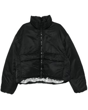 Purple Brand Zip-Front Flap-Pocket Jacket - Black