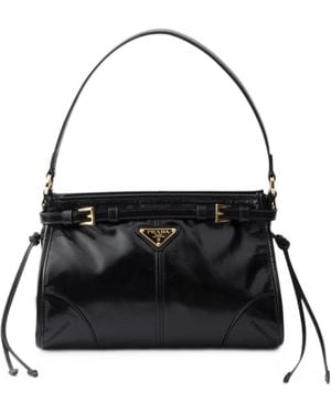 Prada Bonnie Small Leather Handbag - Black