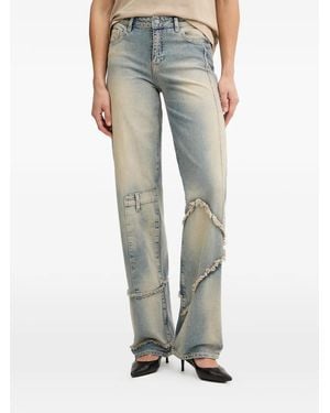 ARMANI EXCHANGE Frayed Patchwork Jeans - Grey