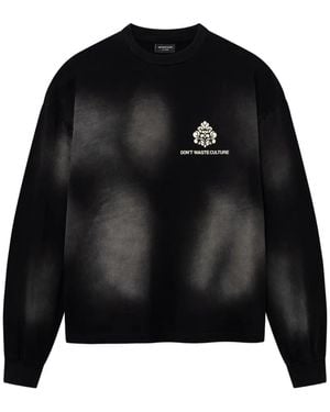 don't waste culture Fade Long-Sleeve Sweatshirt - Black