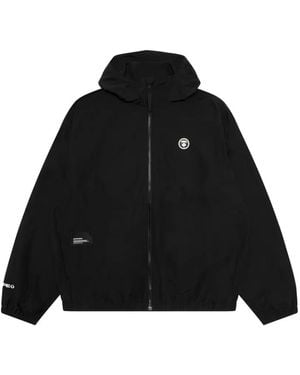 Aape By A Bathing Ape Logo Hooded Jacket - Black