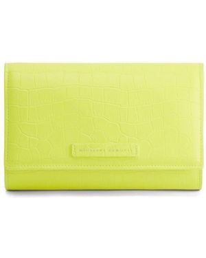 Giuseppe Zanotti Wendy Crocodile-Effect Clutch Bag - Yellow