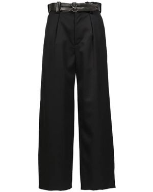 EPHMRL Pleated-Detaild Trousers - Black