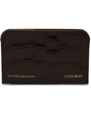 Victoria Beckham Croco-Effect Cardholder - Black