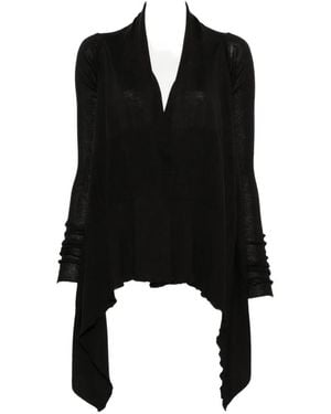 Rick Owens Asymmetric Long-Sleeve Cardigan - Black