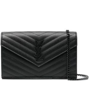 Saint Laurent Bolso de mano Classic Cassandre acolchado - Negro