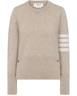 Thom Browne Jersey Con Motivo 4-Bar - Neutro