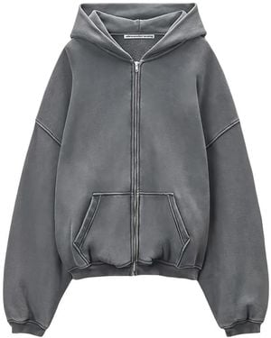 Alexander Wang Zip-Up Hoodie - Grey