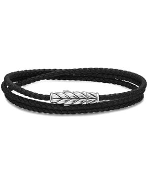 David Yurman Pulsera Chevron Triple en plata de ley - Blanco
