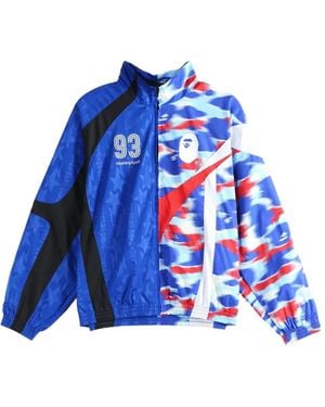 A Bathing Ape Camouflage-Print Panelled Jacket - Blue
