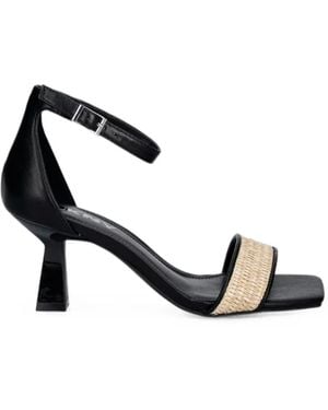 DKNY Krazz Woven-Strap Heeled Sandals - White