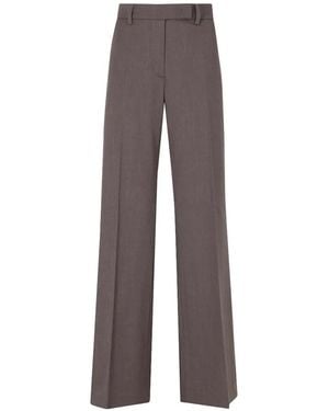 Seventy Pressed-Crease Wide-Leg Pants - Brown