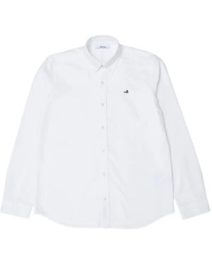 Edmmond Studios Duck Oxford Embroidered-Logo Shirt - White