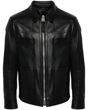 Tom Ford ポケット レザージャケット - ブラック