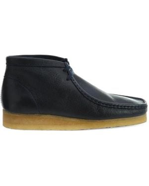 Clarks Wallabee Leather Boots - Blue