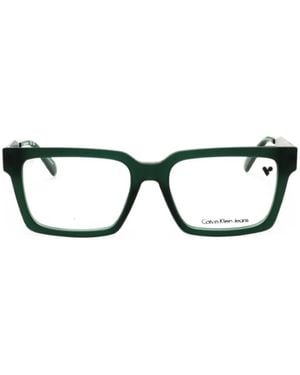 Calvin Klein Rectangle-Frame Glasses - Black