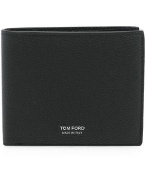 Tom Ford T Line Grained Leather Wallet - Black