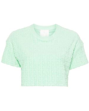 Givenchy 4G-Motif Cropped T-Shirt - Green