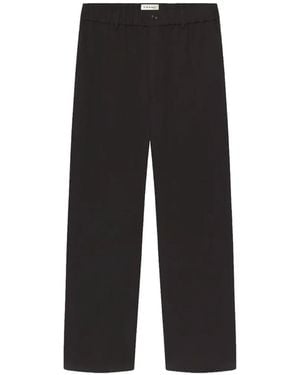 FRAME Relaxed Cotton Pants - Black