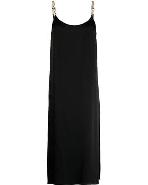 Michael Kors Chain-Link Crepe Midi Dress - Black