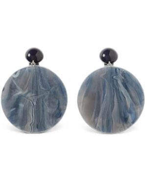 Emporio Armani Pendientes Con Efecto Jaspeado - Azul