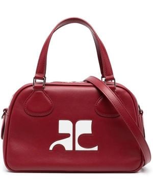Courreges Reediton Leather Tote Bag - Red