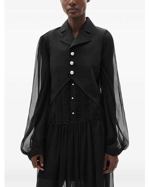 Ann Demeulemeester Lune Button Open-Front Waistcoat - Black