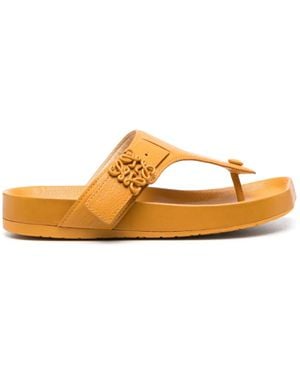 Loewe Flip-Flops Mit Logo-Schild - Orange