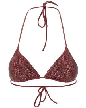 MC2 Saint Barth Top De Bikini Annabelle Con Apliques De Strass - Rosa