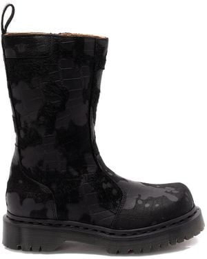 Dr. Martens Rejena Emboss Leather Boots - Black