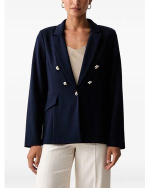 Joseph Ribkoff Double-Breasted Blazer - Blue
