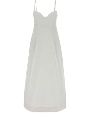 Co. Poplin Midi Dress - White