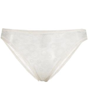 Eres Bragas Floraison Con Diseño Bordado - Blanco