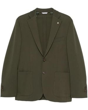 Manuel Ritz Buttoned Single-Breasted Jacket - Green
