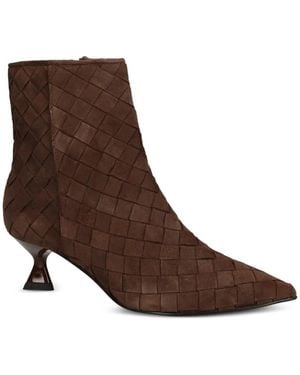 Pons Quintana Woven Suede Ankle Boots - Brown