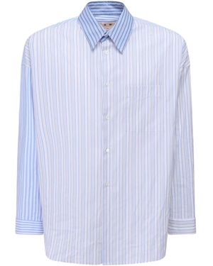 Marni Striped Button-Up Shirt - Blue