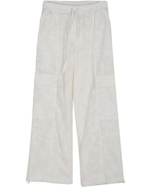Jonathan Simkhai Georgiana Jacquard Cargo Trousers - White