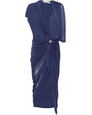 Christopher Esber Helix Crystal-Draped Maxi Dress - Blue