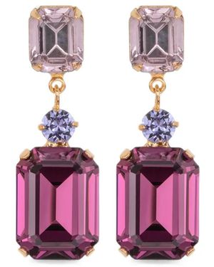 Jennifer Behr Boucles D'Oreilles Justine À Ornements De Cristaux - Pink
