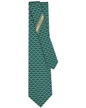 Ferragamo Club Silk Tie - Green